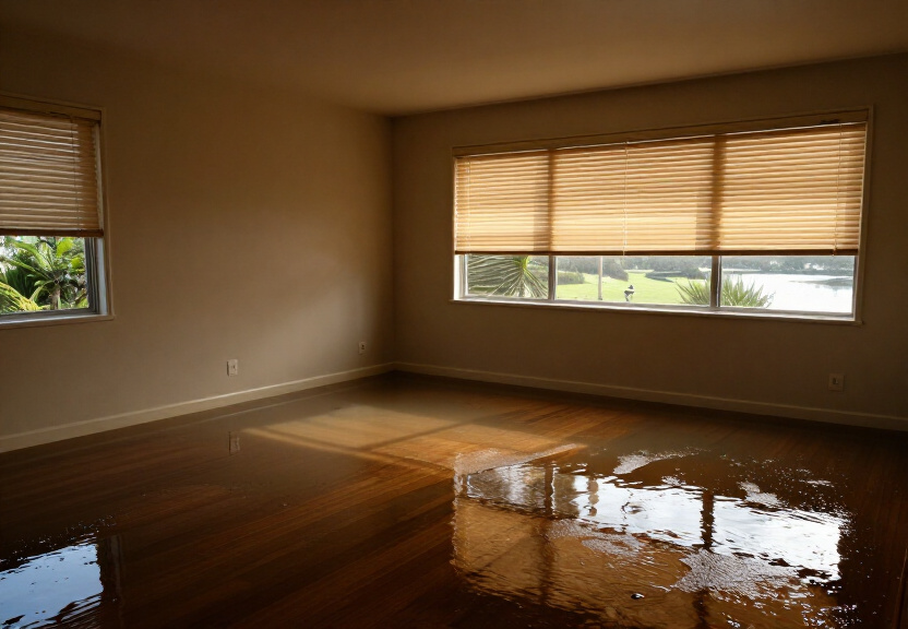 Saturated carpet and subfloor in a Caravan Head property